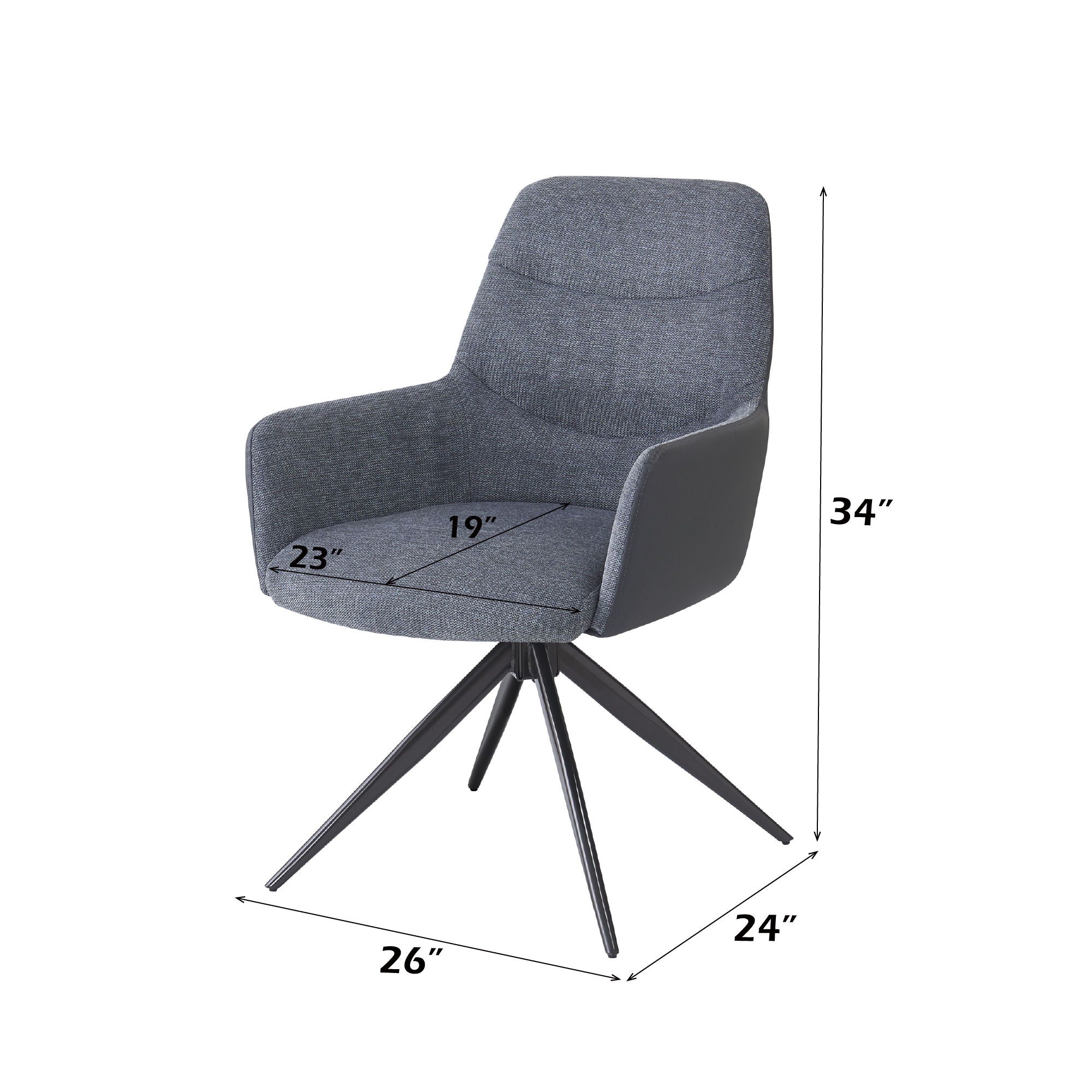 Hester - Arm Chair (Set of 2) - Gray