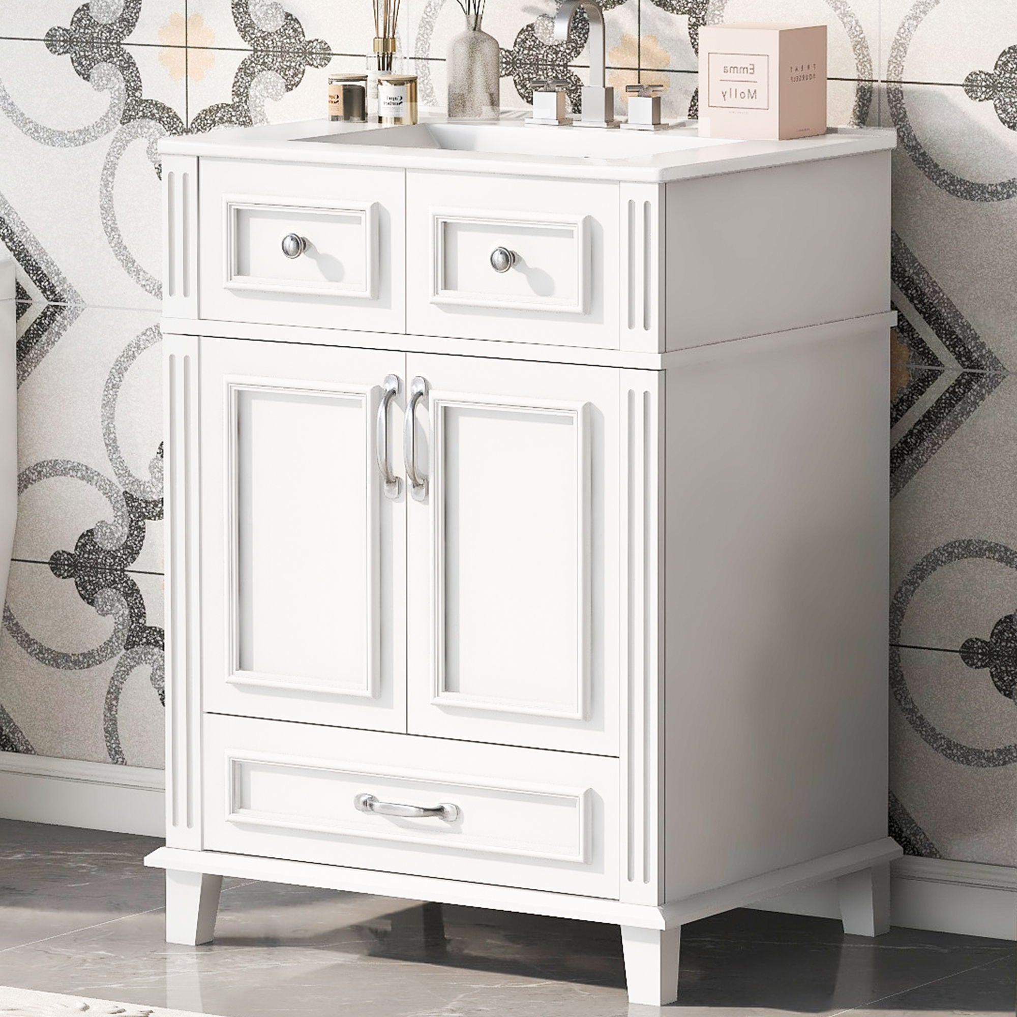 Bathroom Vanity With Sink And Storage Cabinet