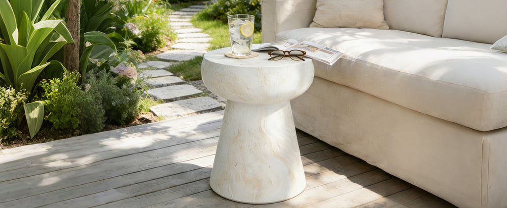 U_Style Mushroom-Shaped Outdoor Concrete Side Table
