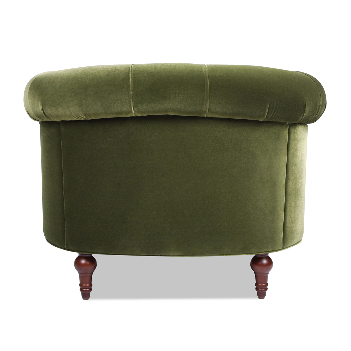 La Rosa Victorian Tufted Upholstered Accent Chair, Olive Green Performance Velvet