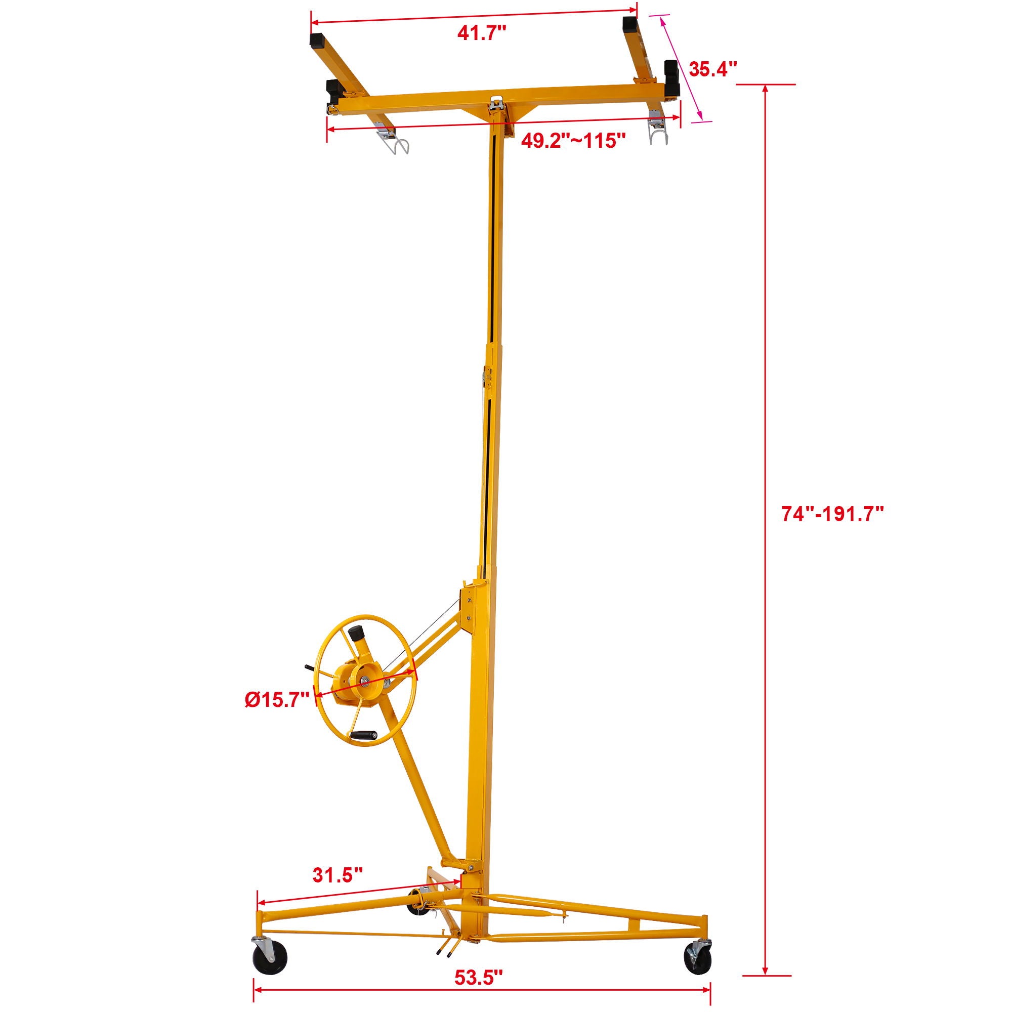 Heavy Duty Drywall Lift Panel Hoist with Adjustable Height