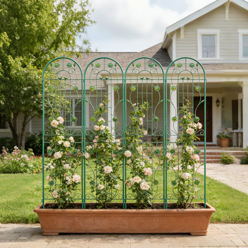 Metal Garden Trellis Rustproof Trellis For Climbing Plant Outdoor Flower Support