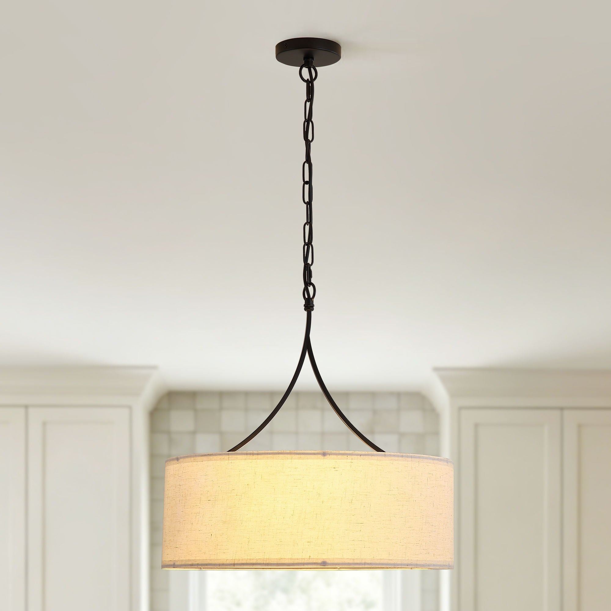 3 Light Drum Pendant Light