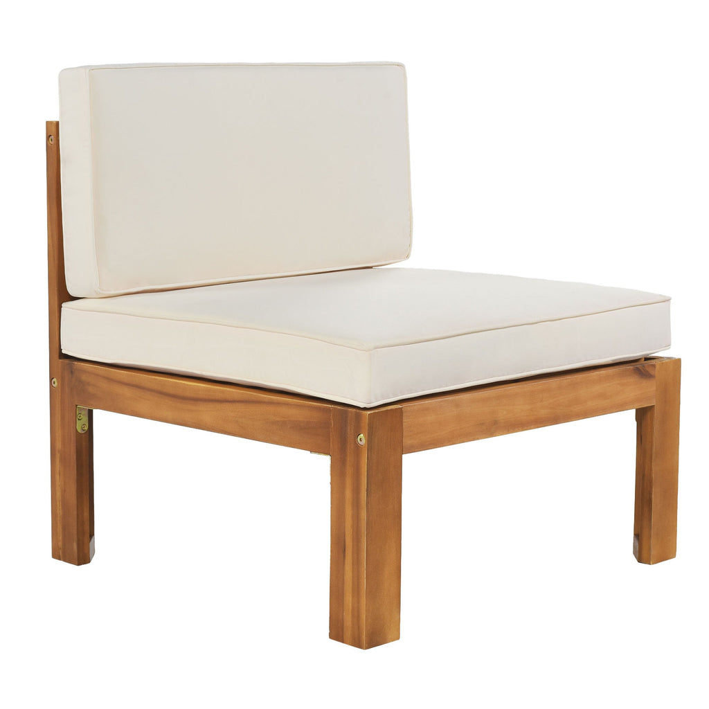 Topmax Outdoor Patio Wood 5-Piece Sectional Sofa Seating Group Set