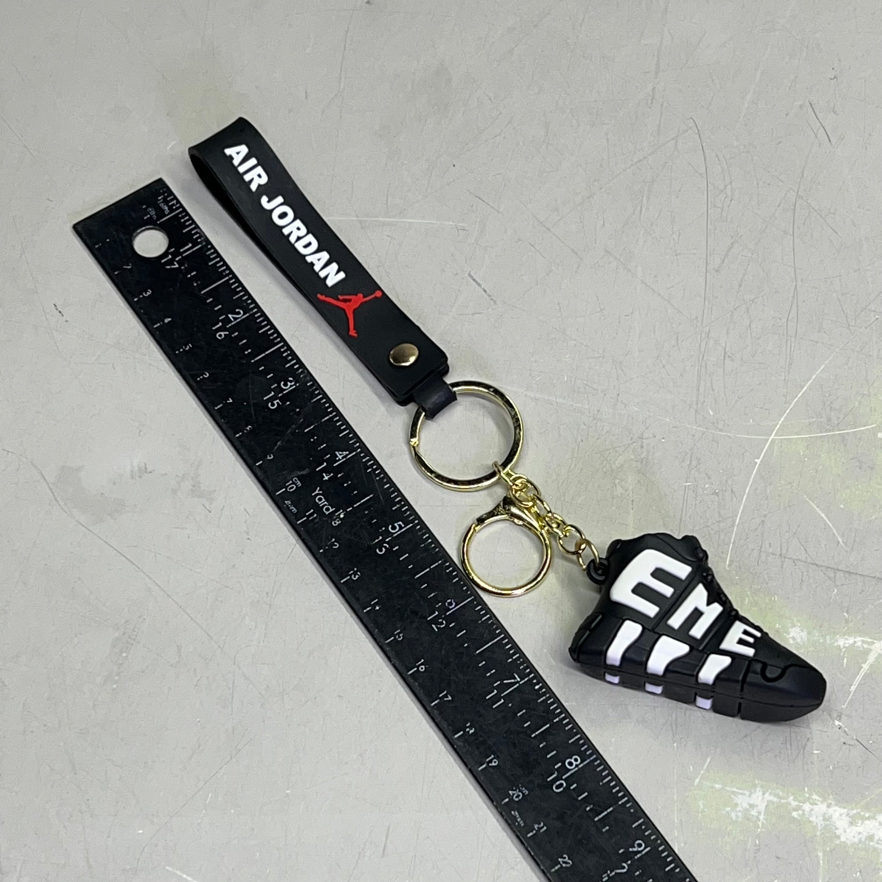 AIR JORDAN (12 PACK) Shoe Keychains w/ Wrist Band Assorted Colors