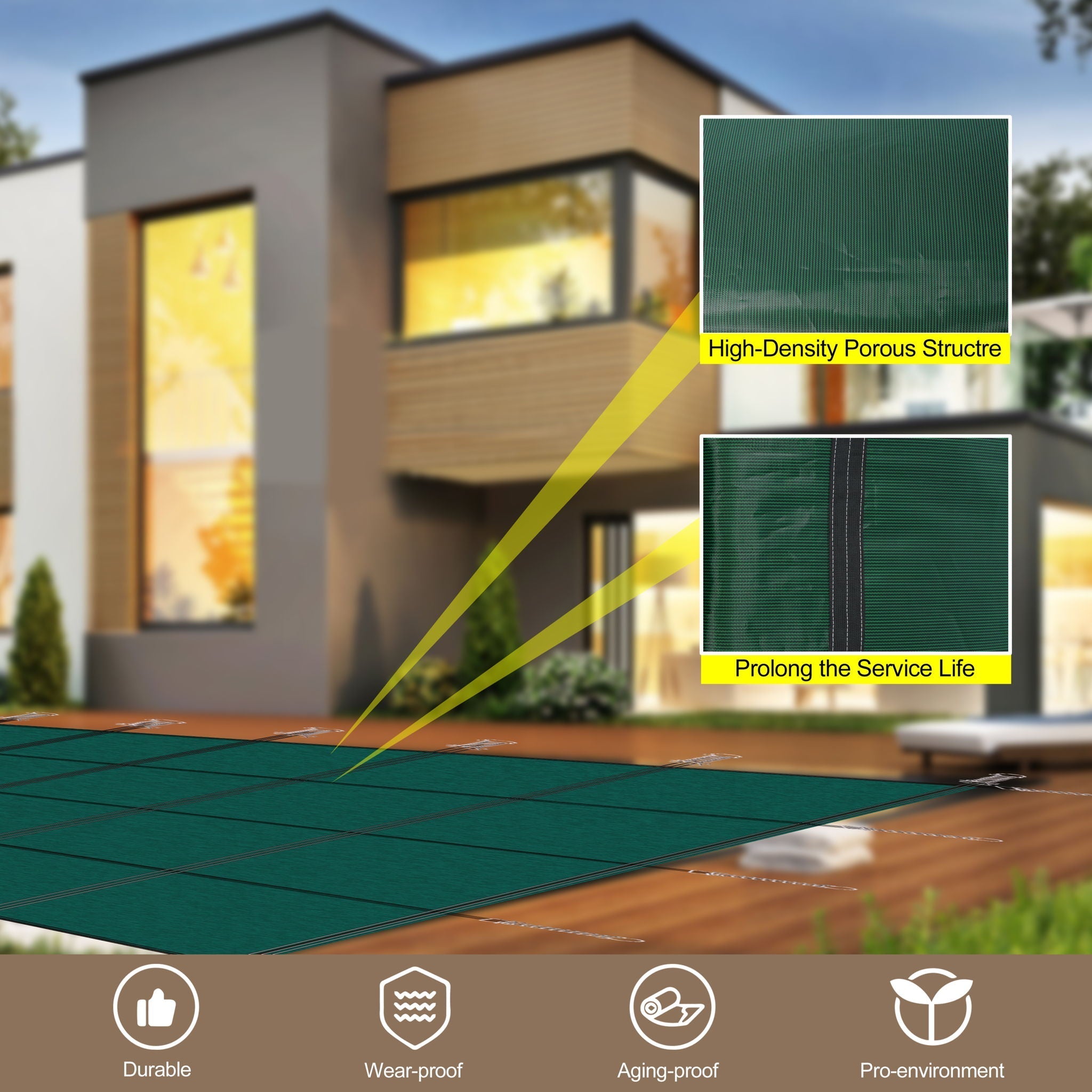 Inground Rectangle Winter Safety Pool Cover
