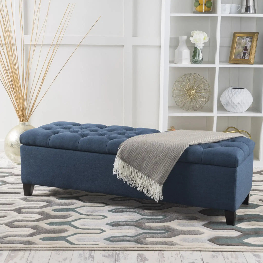 Glouster Contemporary Storage Ottoman with Button Tufted Design
