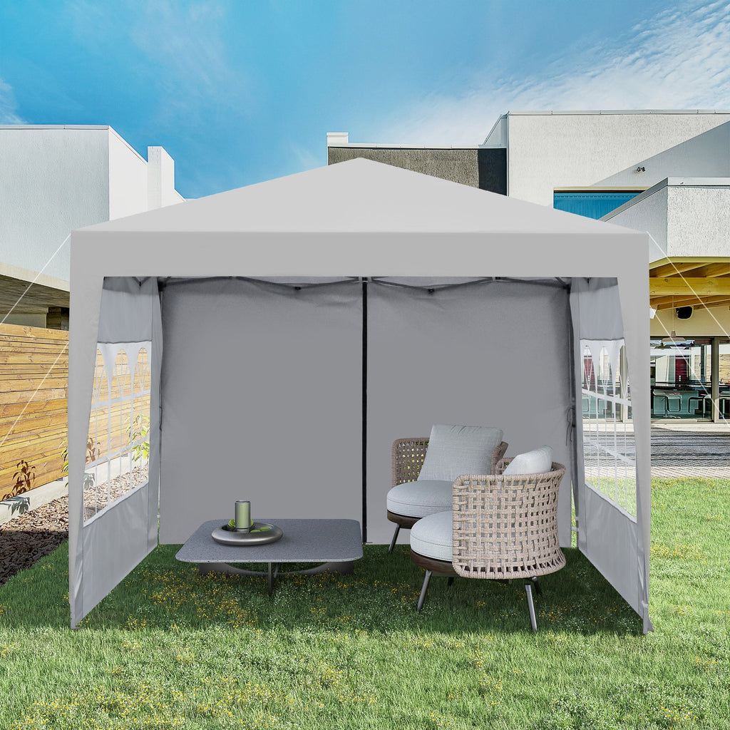 Outdoor 10x 10Ft Pop Up Gazebo Canopy Tent with Removable Sidewalls