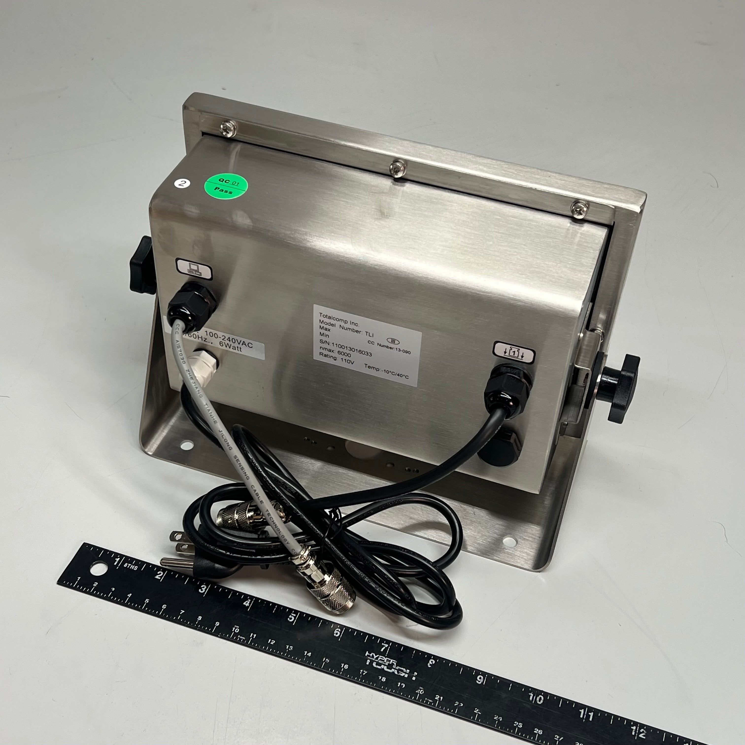 TOTAL COMP INC Stainless Steel Weight Indicator W/Power Cord 2" LCD 110013016033