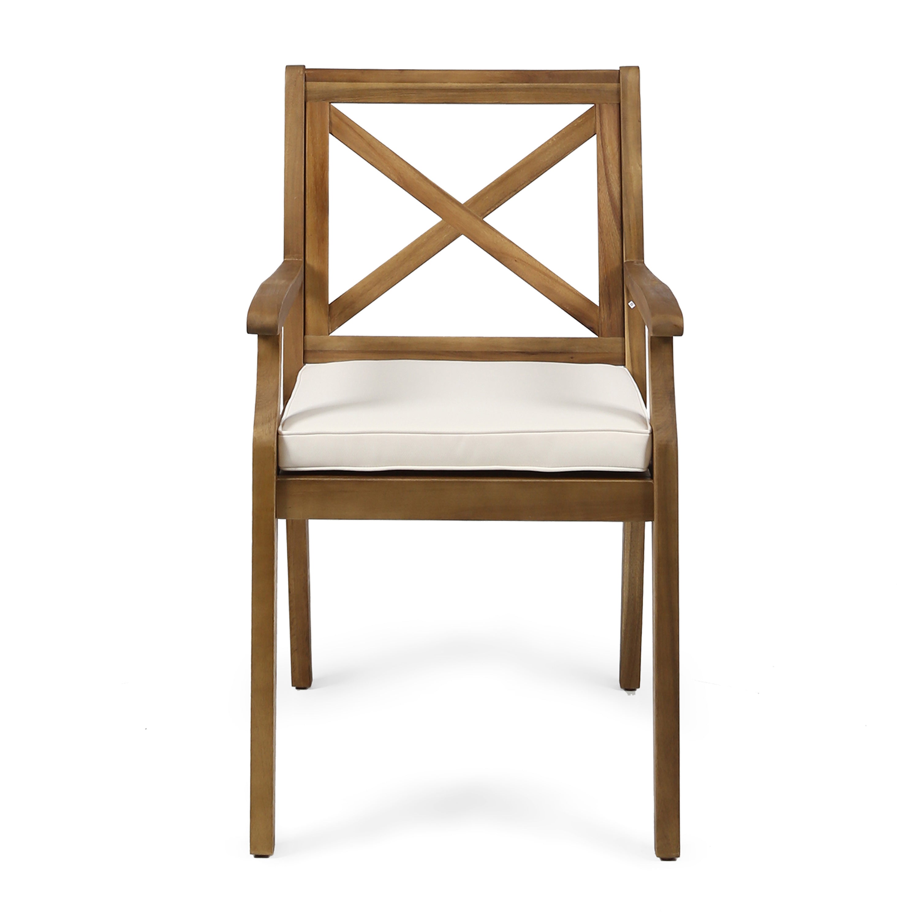 Perla Dining Chair 2-Piece Set with Cream Cushions