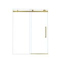 Frameless Single Sliding Shower Door With Handle And Square Tube Track