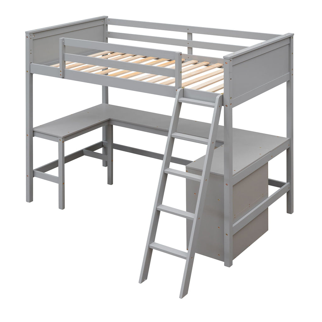 Loft Bed With Shelves With Desk