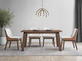 Ginny 5 Piece Dining Room Set with Side Chairs - Walnut