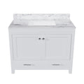 43" Bathroom Vanity, Multi Functional Cabinet - White