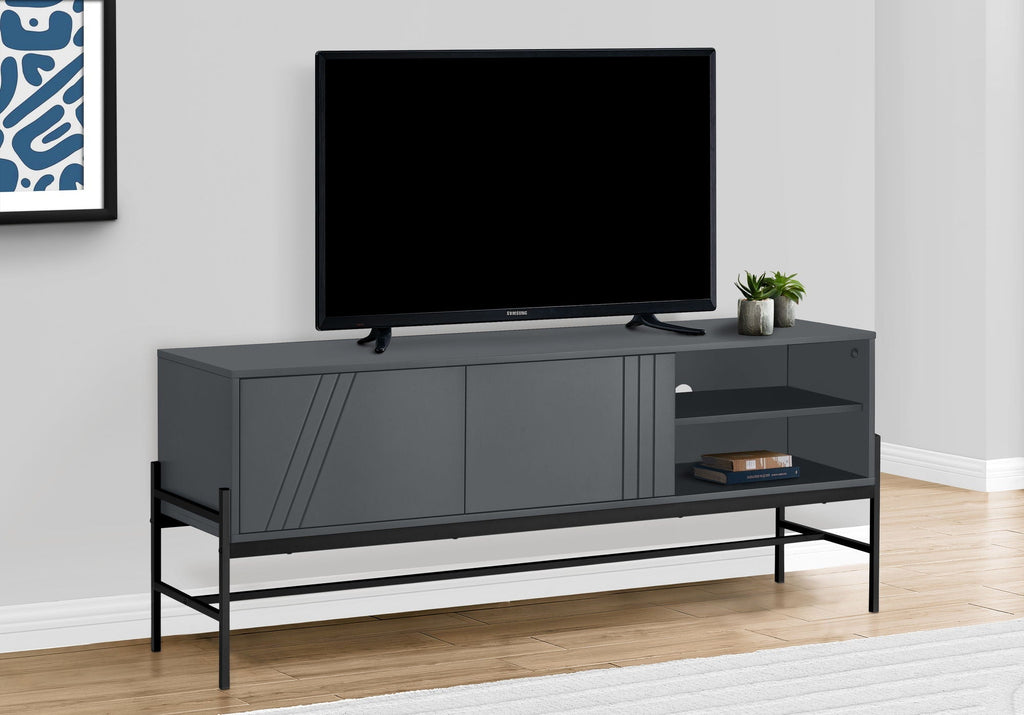 Contemporary 60-Inch TV Stand Console with Storage Cabinet