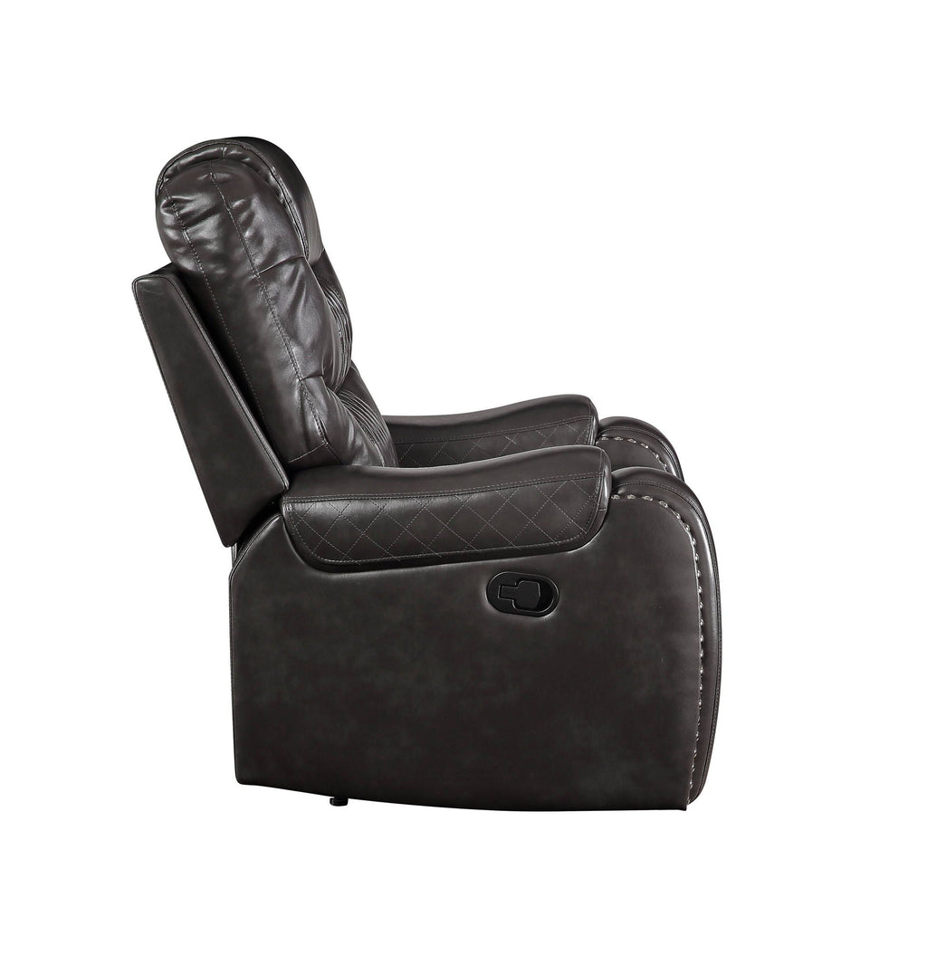 Braylon Recliner Loveseat With Cupholder Console - Brown