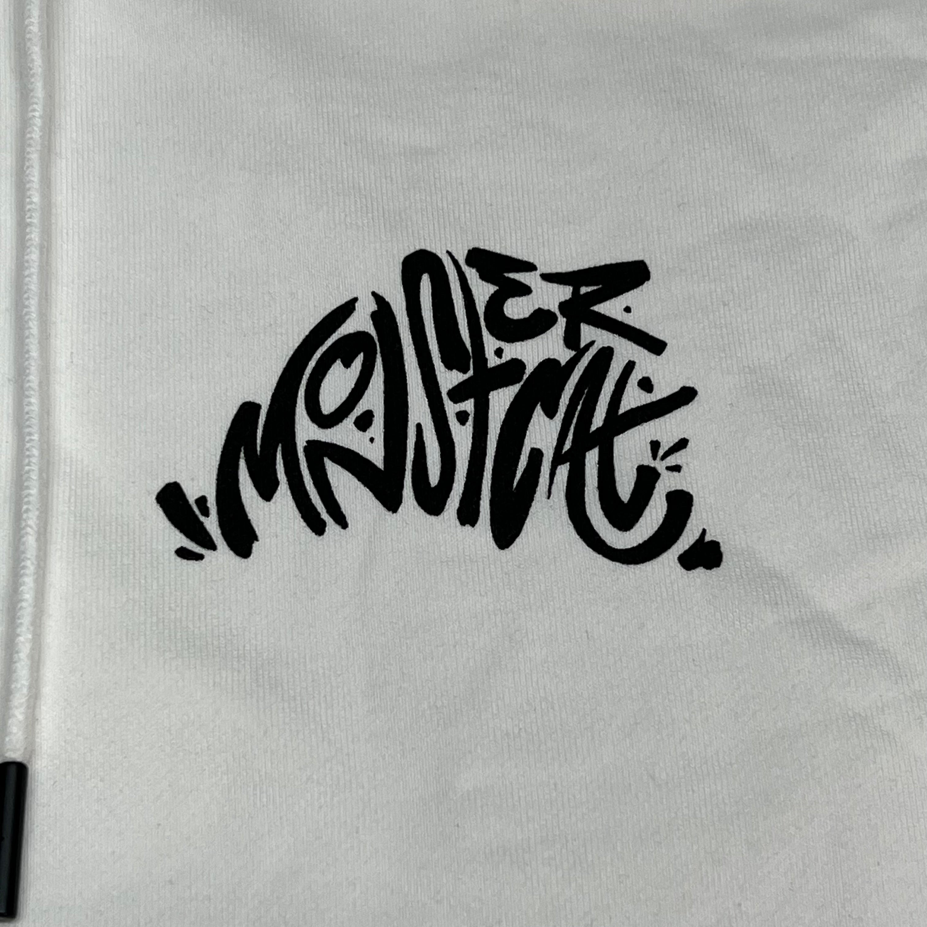 MONSTERCAT Records Adjustable Waist Sweatshirt Korean Fighter Men's Sz M White