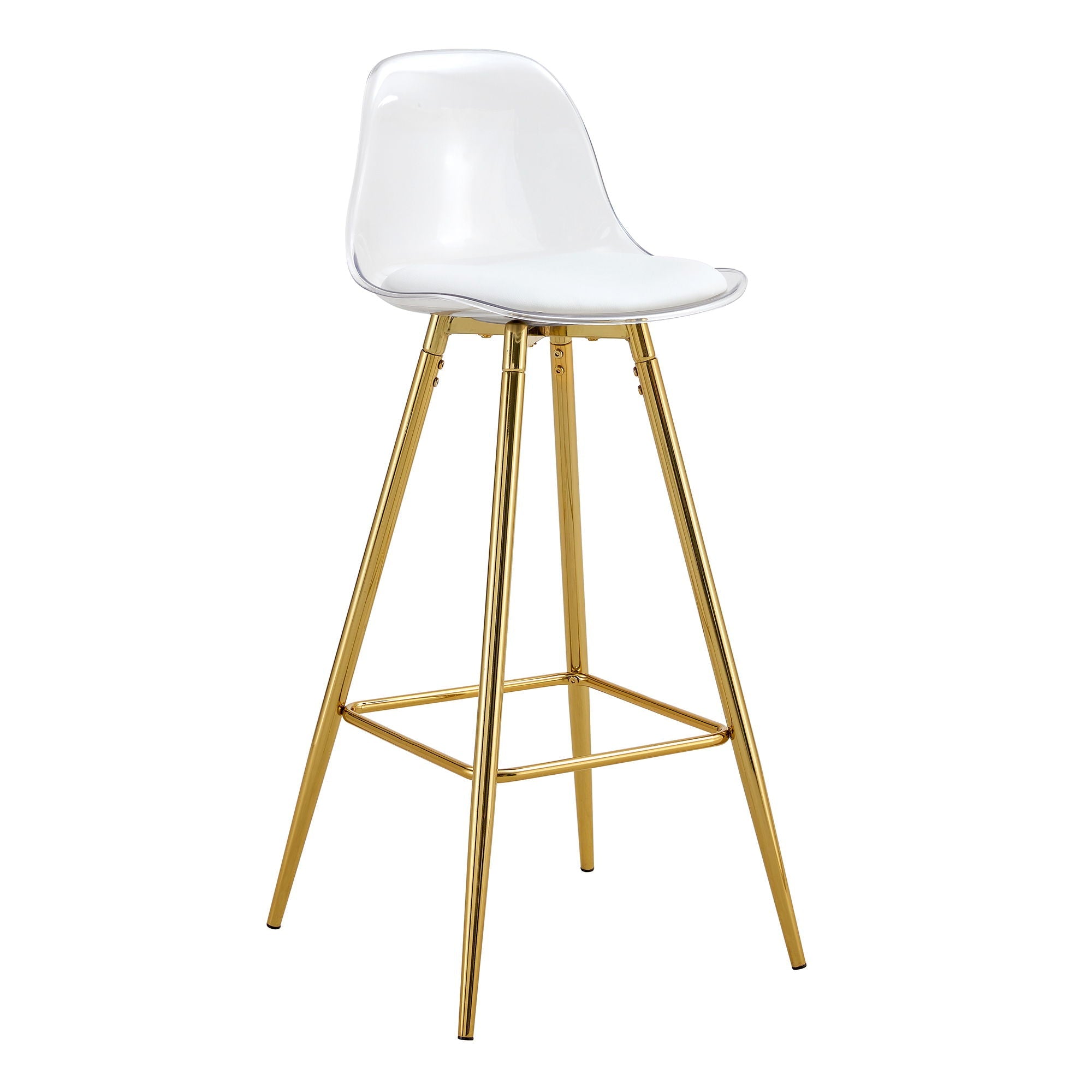 Stylish Upholstered Bar Chairs with Metal Legs