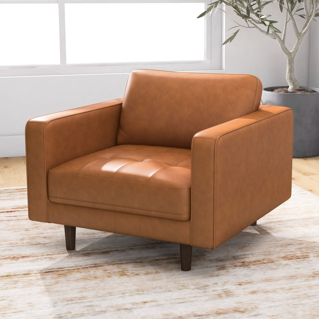 Catherine - Lounge Chair - Brown / Tan