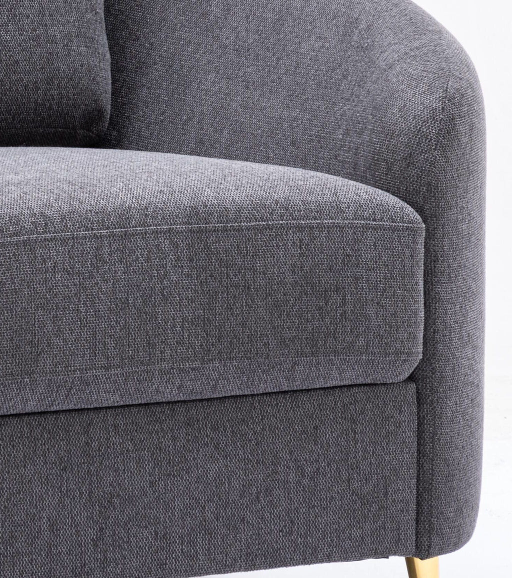 Yuina Linen Chair - Gray