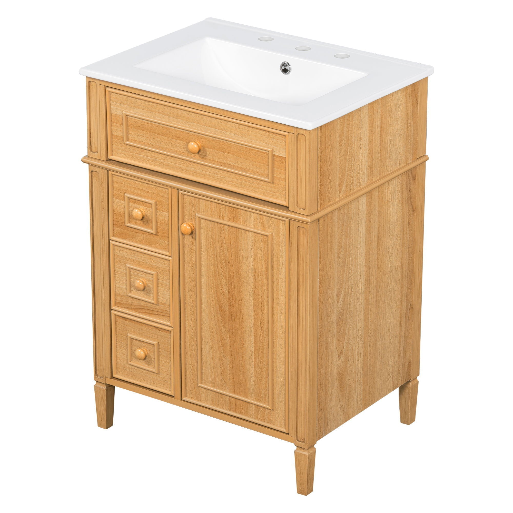 Bathroom Vanity With Sink, Cabinet With Flip Out Drawer and Soft Close Drawers