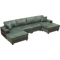 U-Shaped Convertible Sofa, 4 Seater Large Living Room Lounge