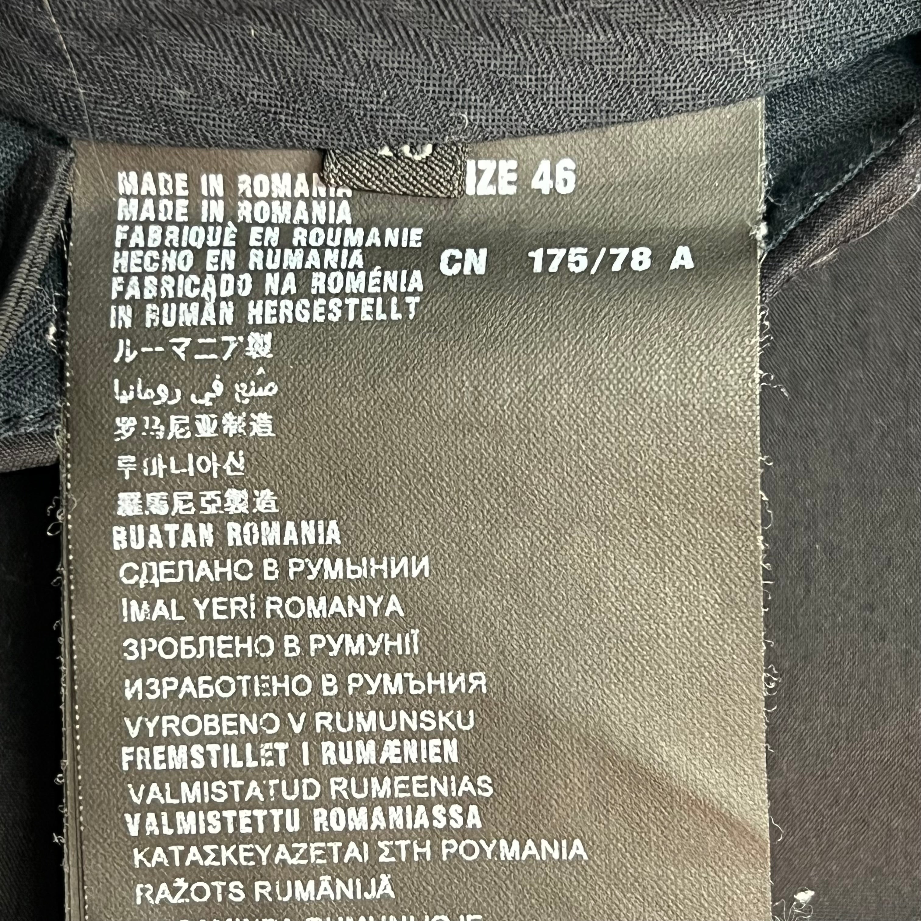 PRADA Milano Pants 78% Cotton 10% Nylon 3% Elastane Sz 46 Black
