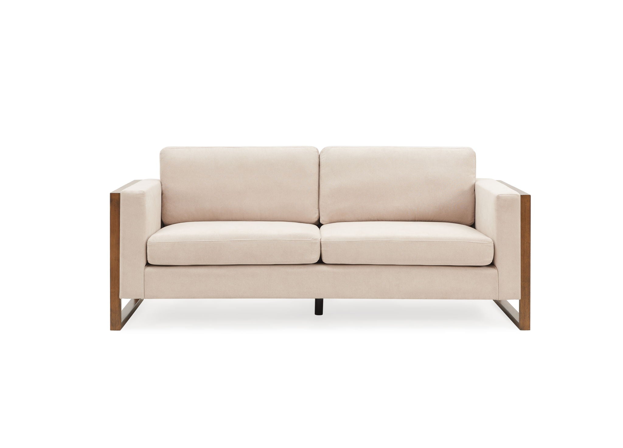 Modern 3-Seater Sofa With Solid Wood Legs