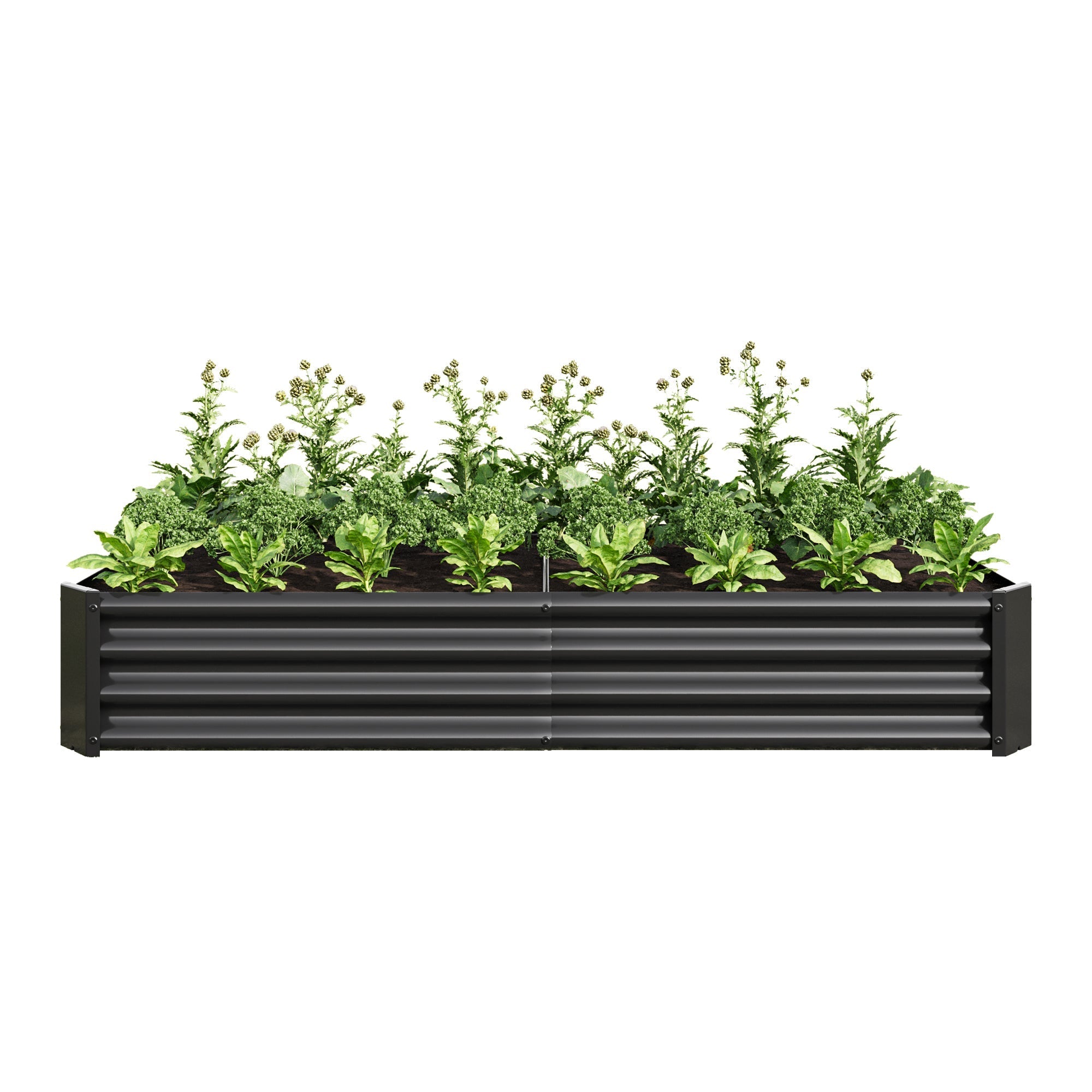 Raised Garden Bed Outdoor 6×3×1 ft Metal Raised Rectangle Planter Bed