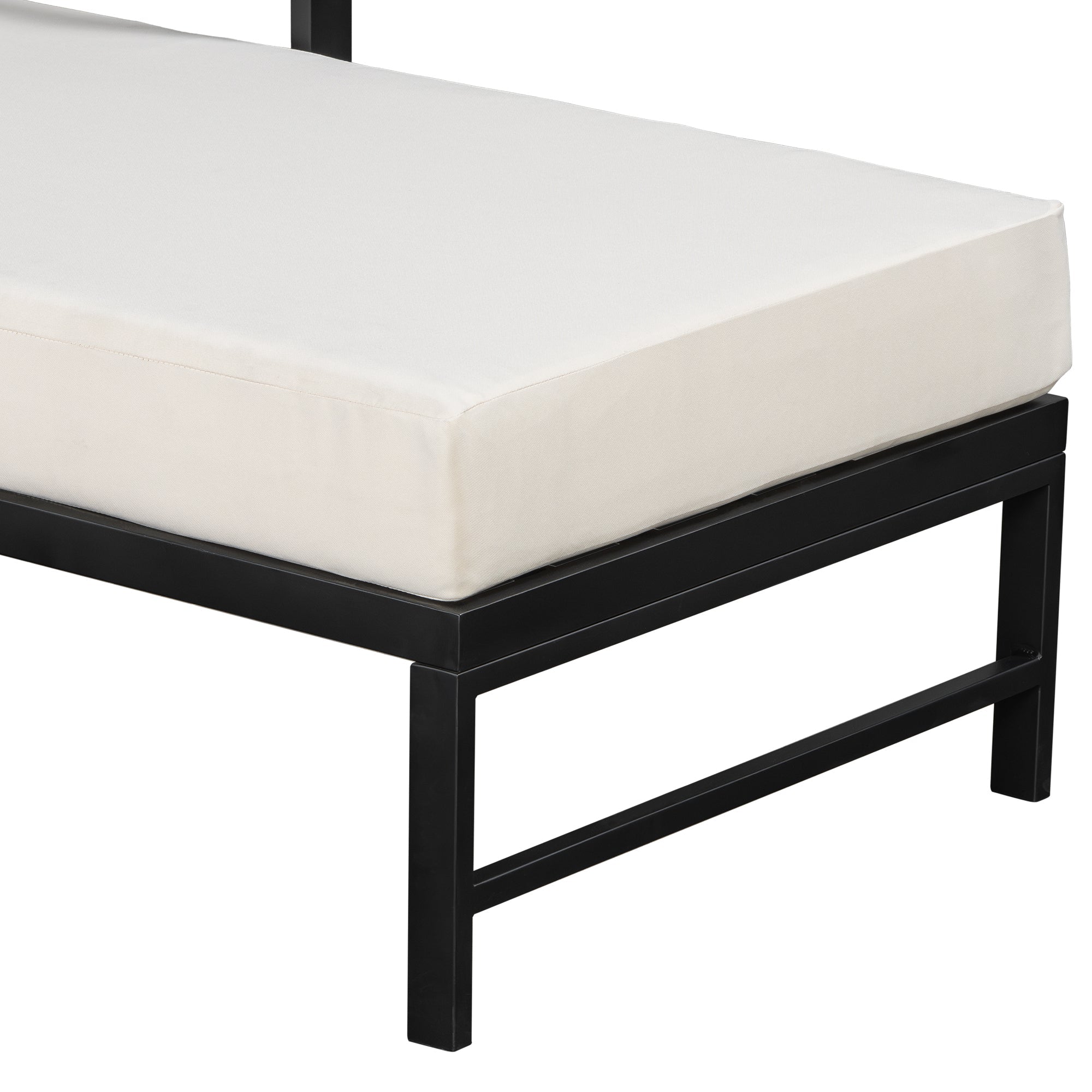 U_style Outdoor L-Shaped Sofa with Iron Frame and Ultra-Thick Cushions