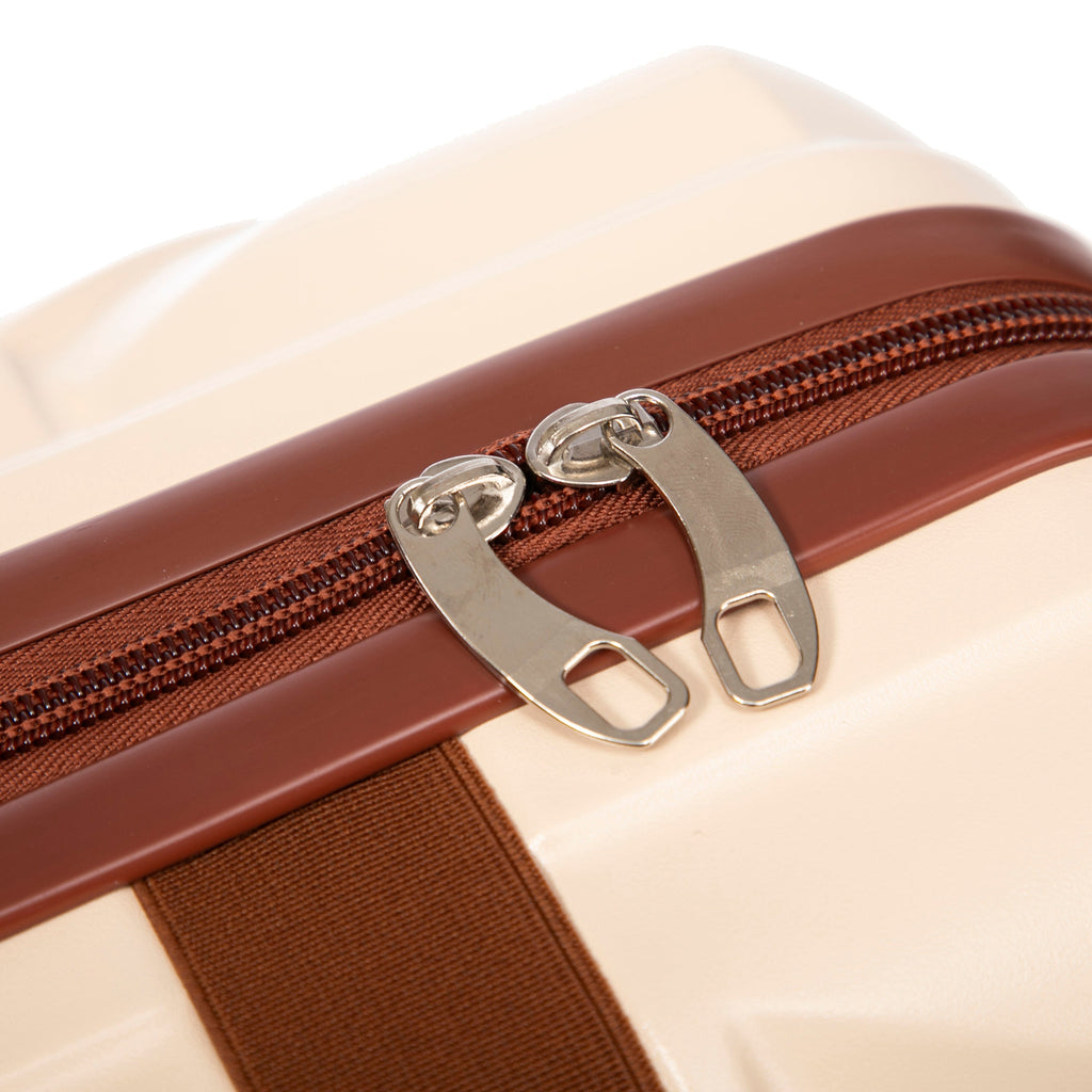 14'/20' 2-Piece Beige ABS Spinner Wheel Luggage Set