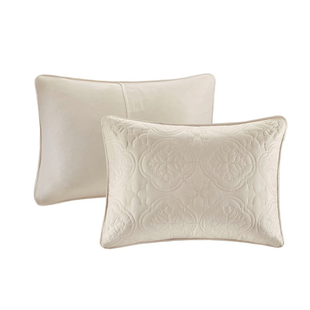 3 Piece Reversible Bedspread Set Cream King/Cal King