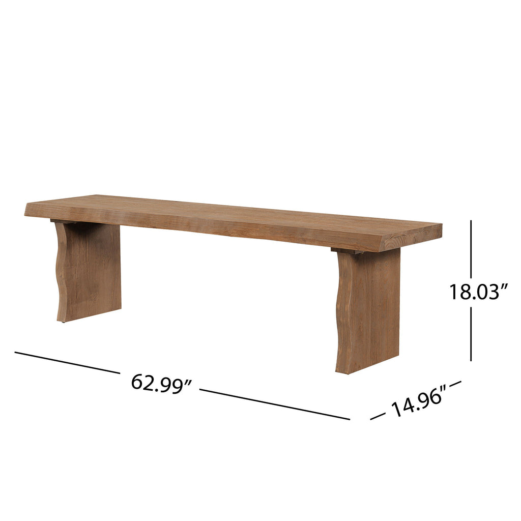 Indoor Dining Bench Fits 3 People - Pine