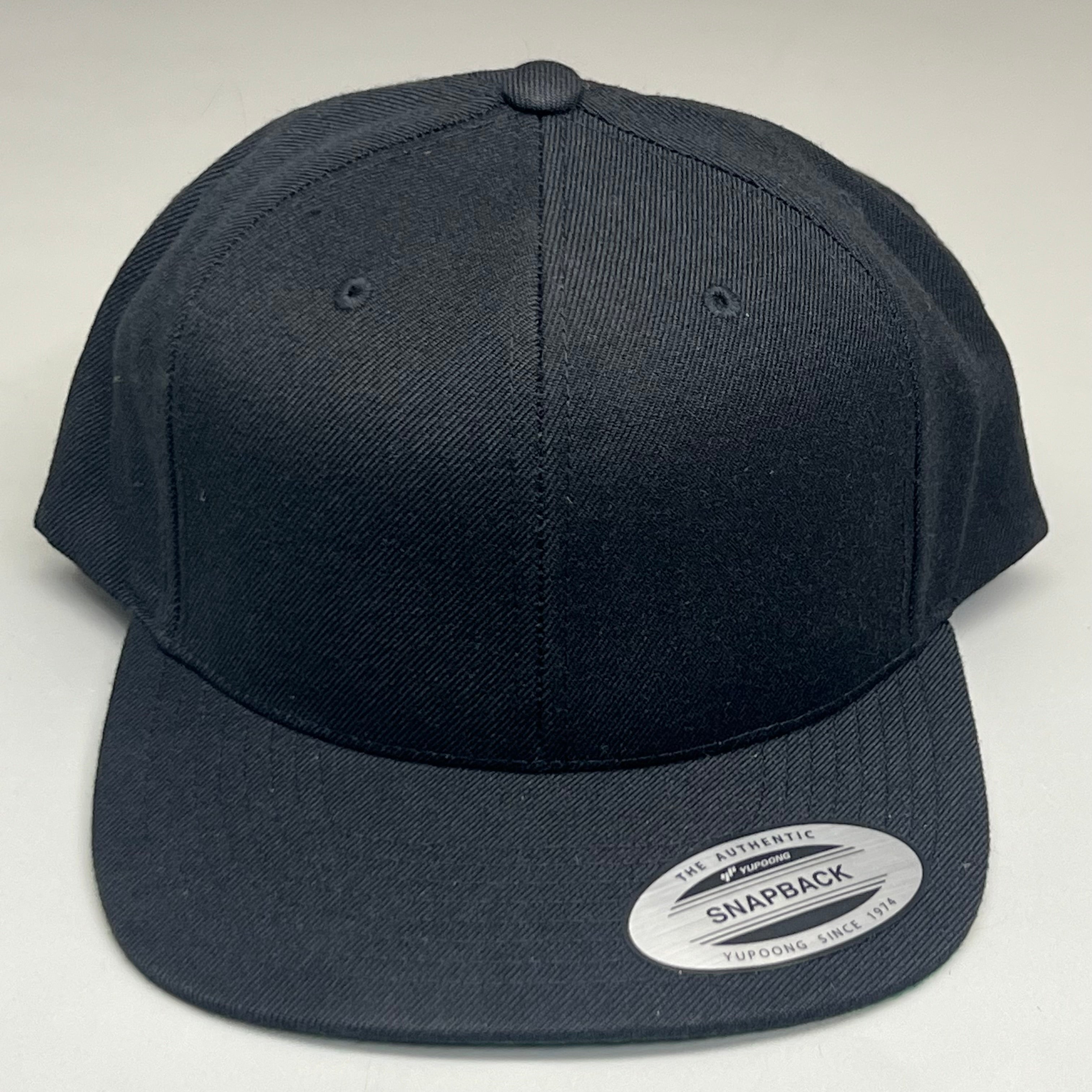 YUPOONG (10 PACK) Classic Snapback Baseball Cap Hat Black Bulk!