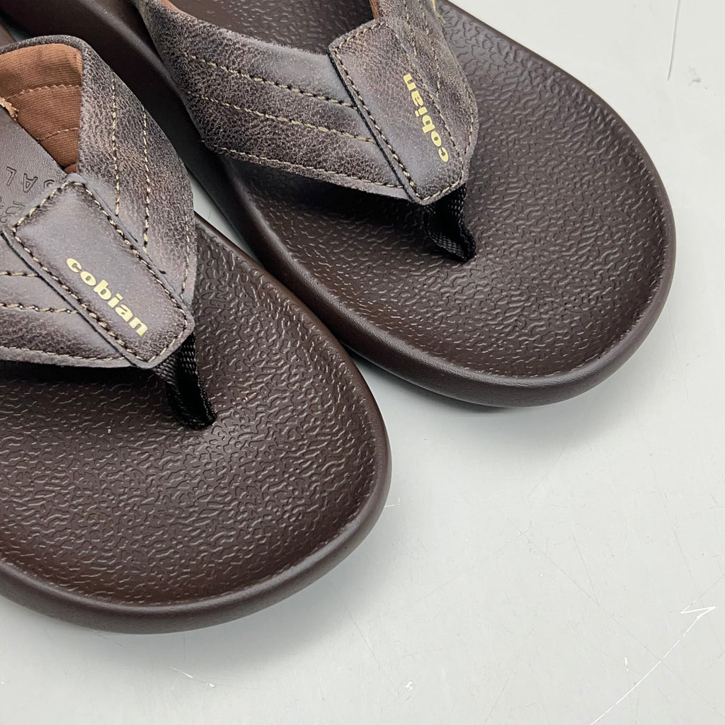 COBIAN Kandui Synthetic Leather Strap Men's Sz 8, EU 40 Chocolate KAN25-2011-8