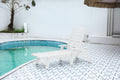 Lounge Chair Outdoor with Wood Texture, HDPE, Adjustable Backrest