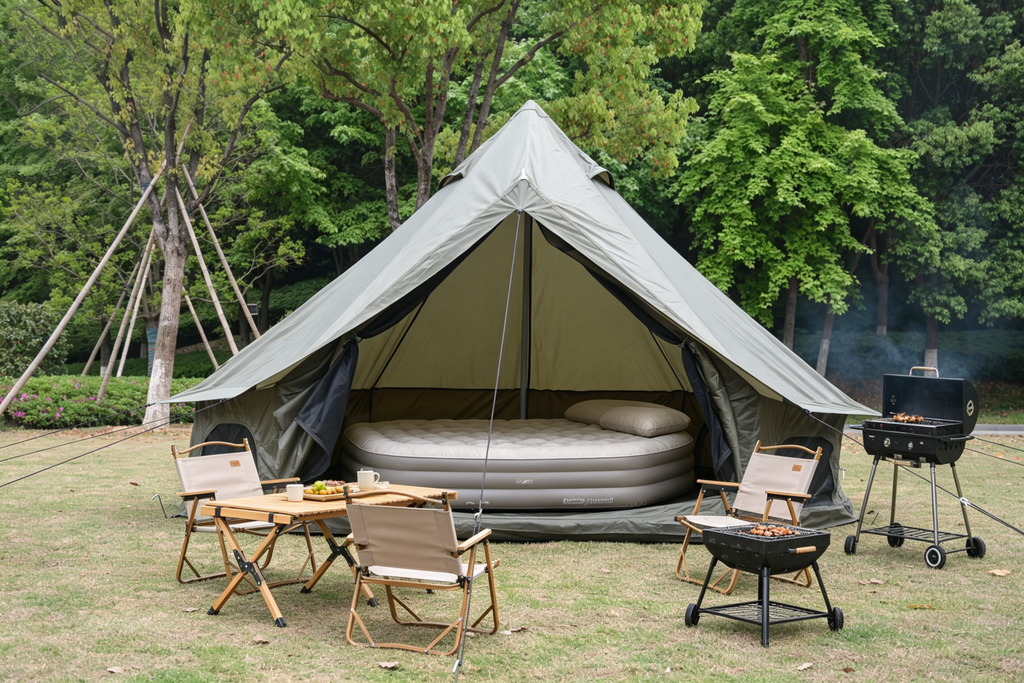 Oxford Bell Tent for Family Camping - Spacious 13.1ft Yurt with Stove Jack