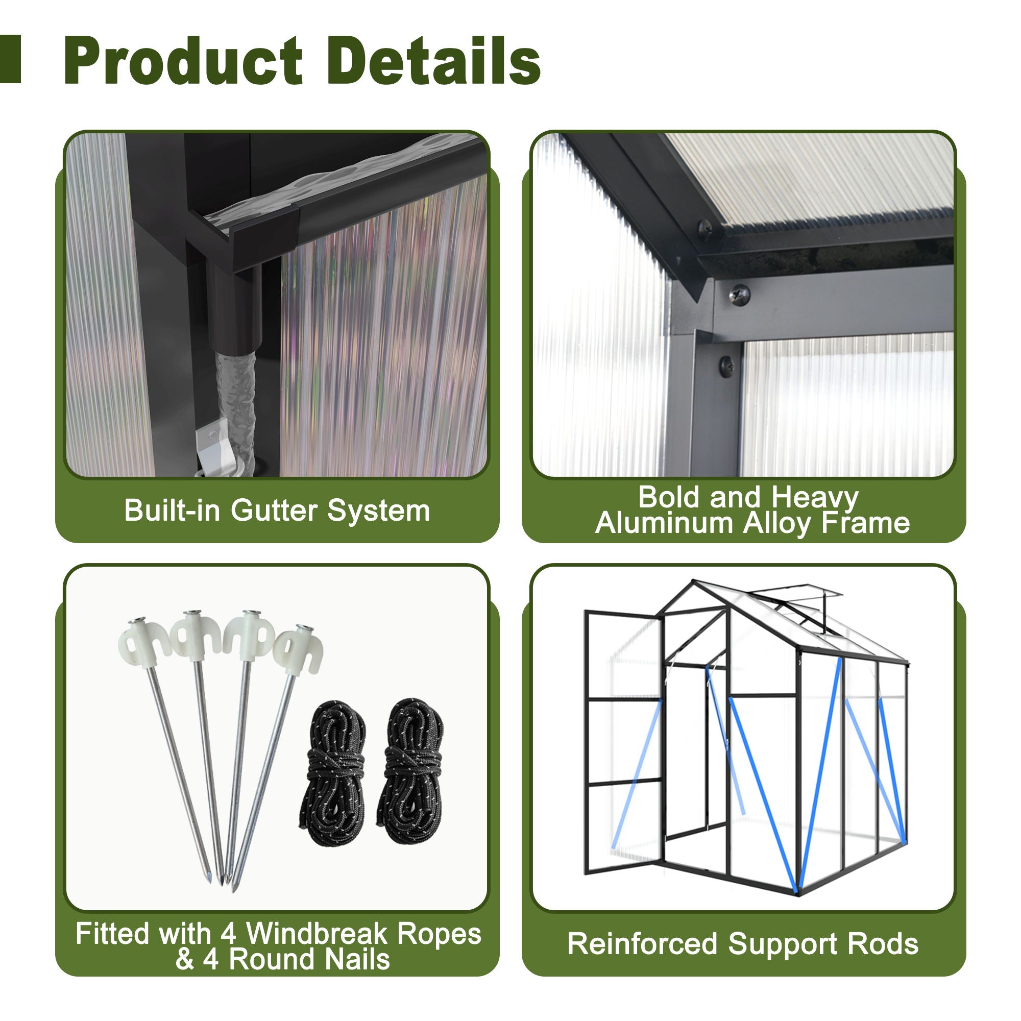 Gain Height Windproof house With Raised Base