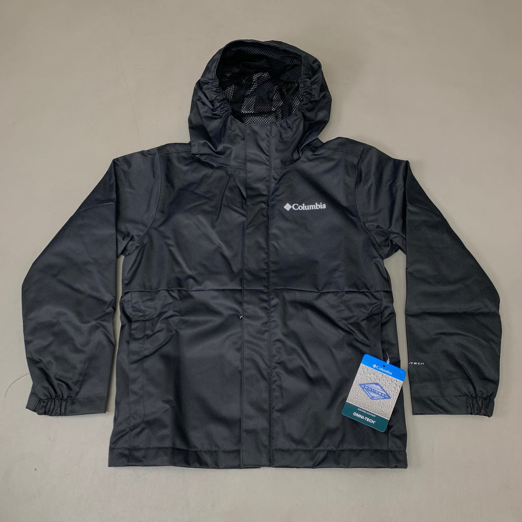 COLUMBIA Reflective Detail Hikebound Jacket Boys Youth Sz XS Black SB6647-010