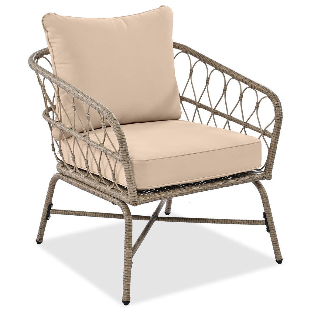 Bohemia-Inspired 4-Person Outdoor Seating Group With Removable Cushions