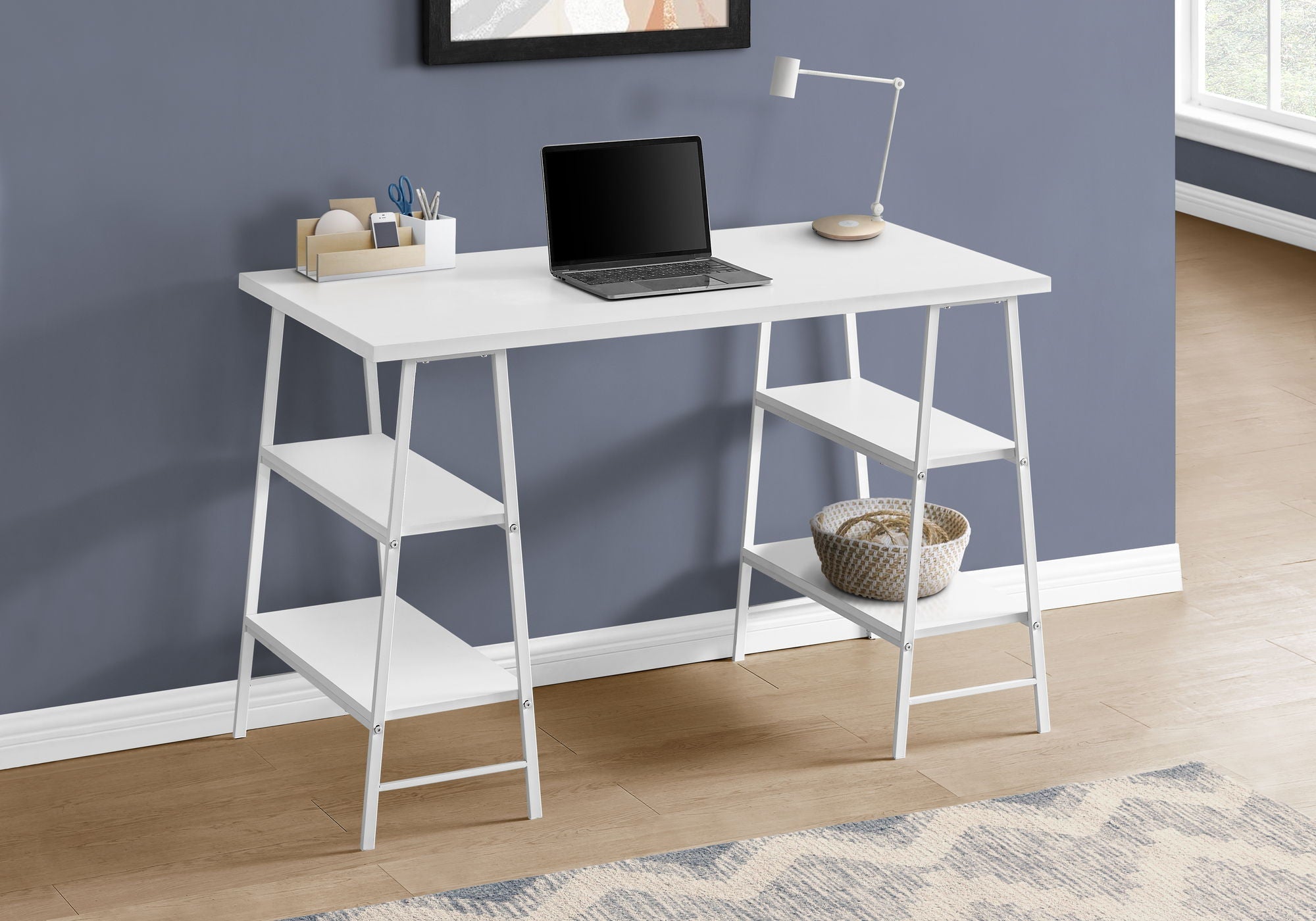 Computer Desk for Home Office with Storage Shelves