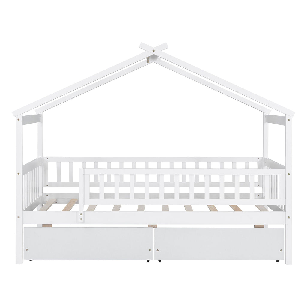 House Bed With 2 Drawers