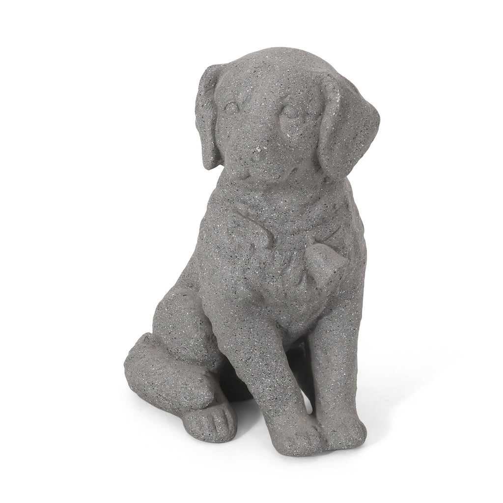 MGO Dog Statue, Outdoor Stone Gray