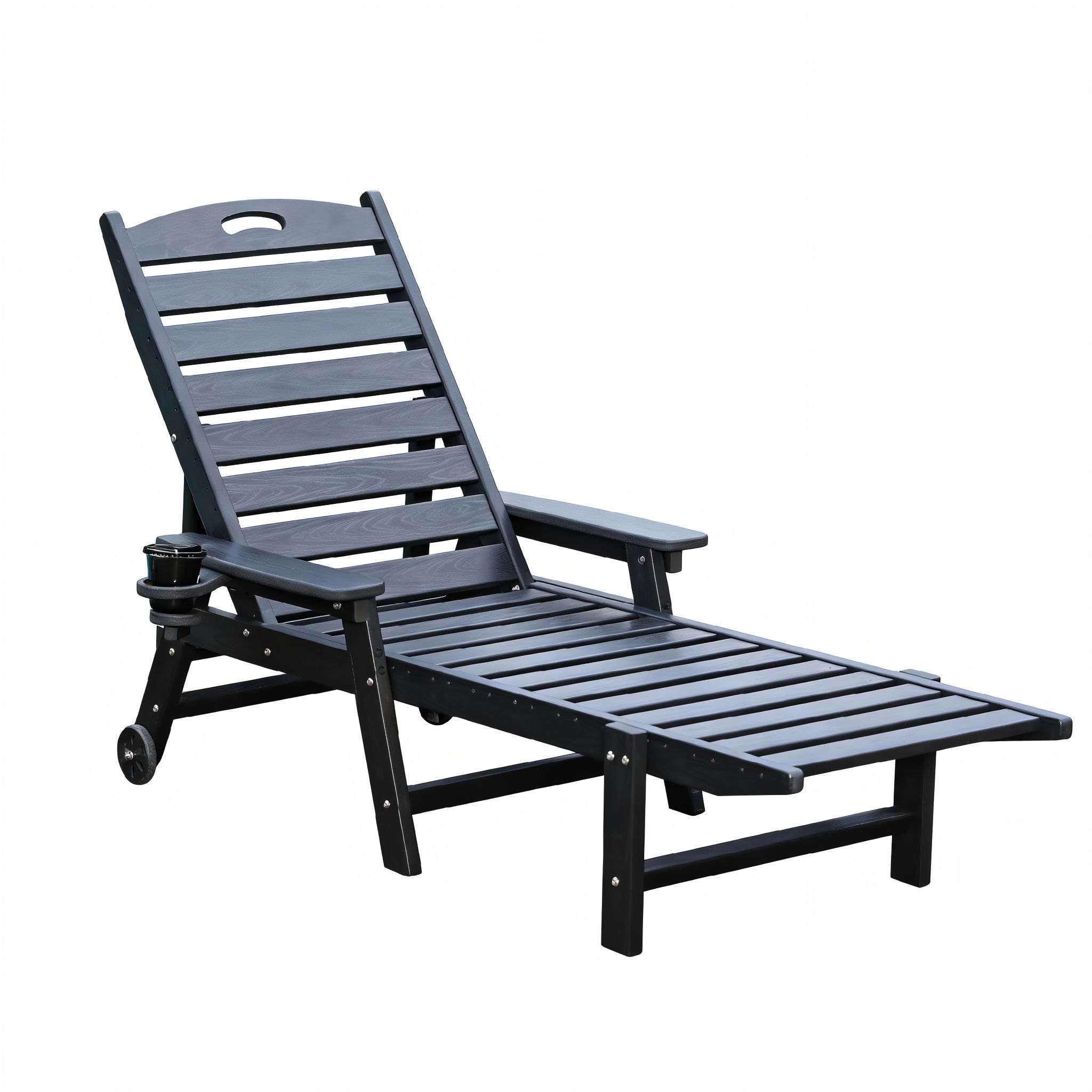 HDPE Chaise Lounge Chair Outdoor with Adjustable Backrest