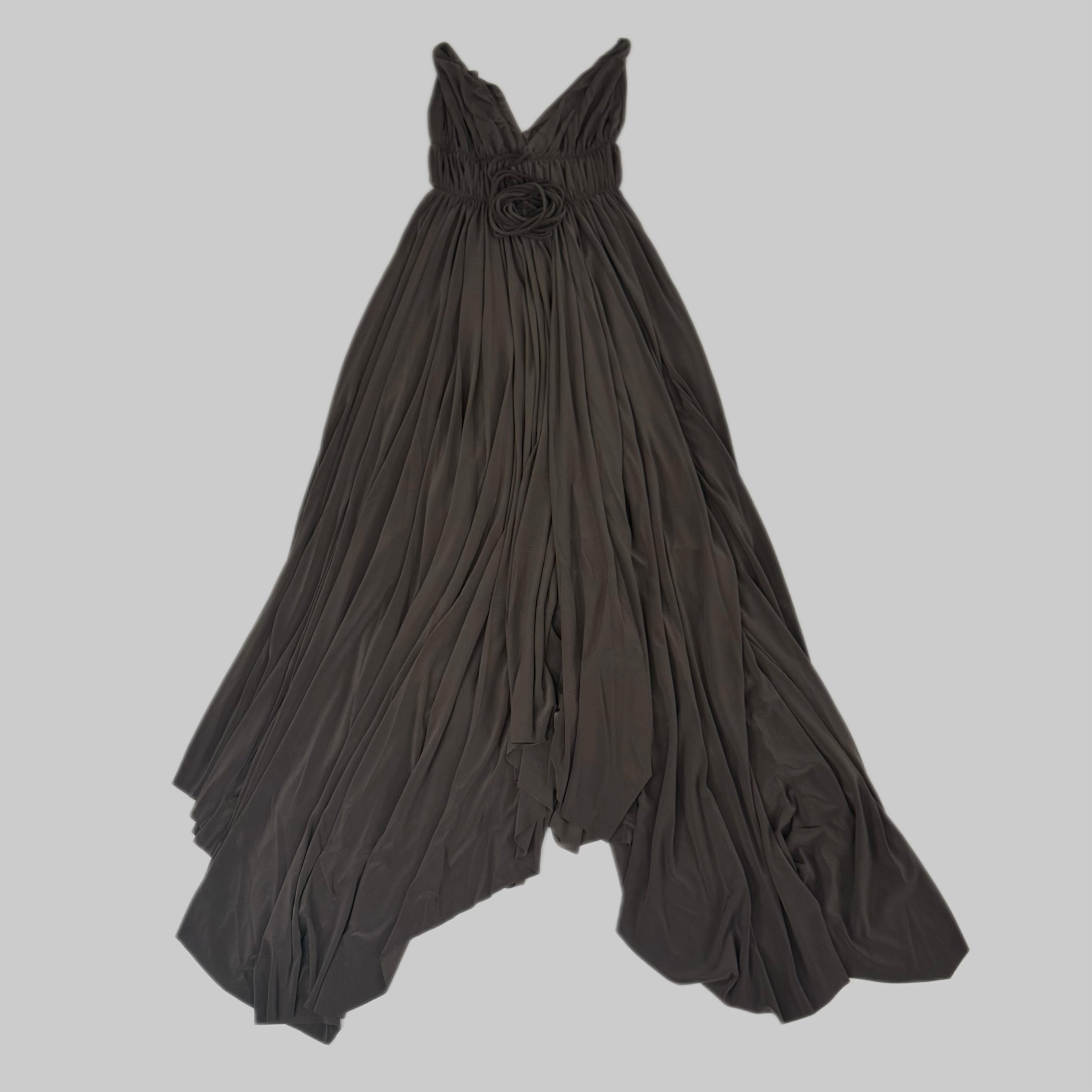 NORMA KAMALI Goddess Dress Unlined Women's Sz XXS/32 Chocolate KK3233PL292028