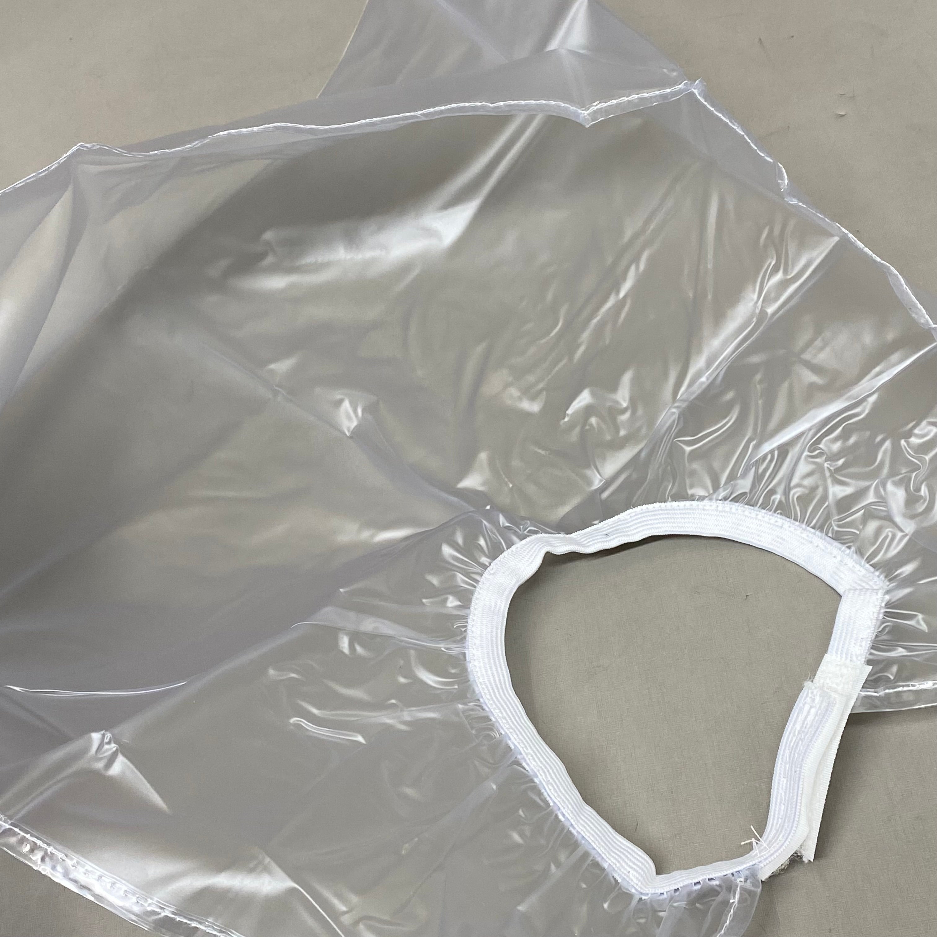 PROBASIC (6 Pack) Hair Salon Deep Pocket 100% Vinyl Neutralizing Bib Clear 08193