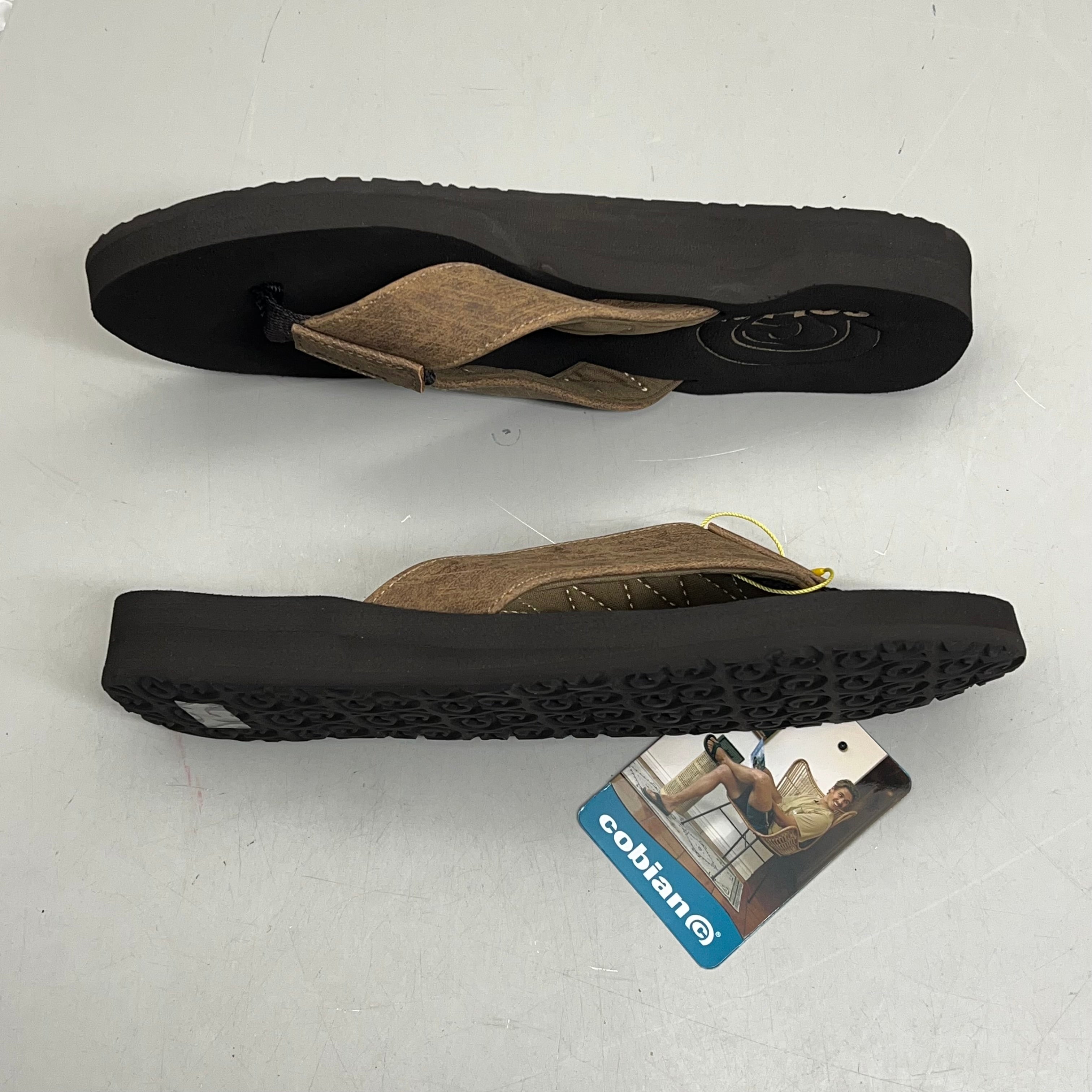 COBIAN Floater Sandals Synthetic Strap Men's Sz 12, EU 45 Mocha FLT18-203-12