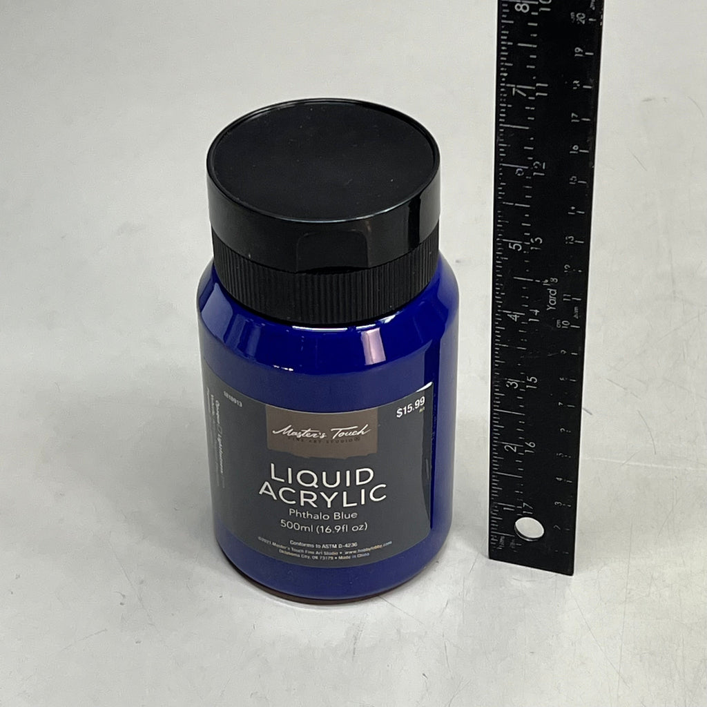 MASTERS TOUCH (2 PACK) Liquid Acrylic Artist Paint 16.9 oz Phthalo Blue 1818913