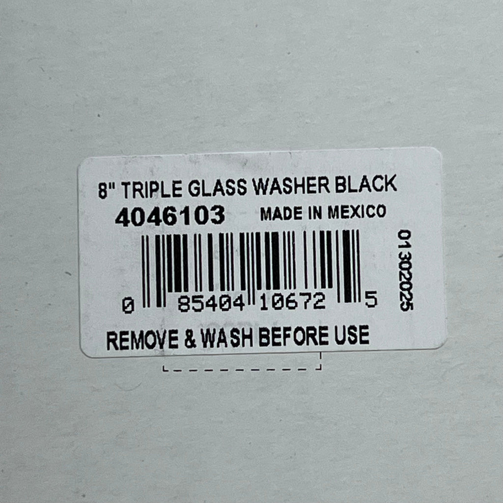 CARLISLE Sparta Heavy Duty Manual Triple Glass Washer 8" Black/White 4046103