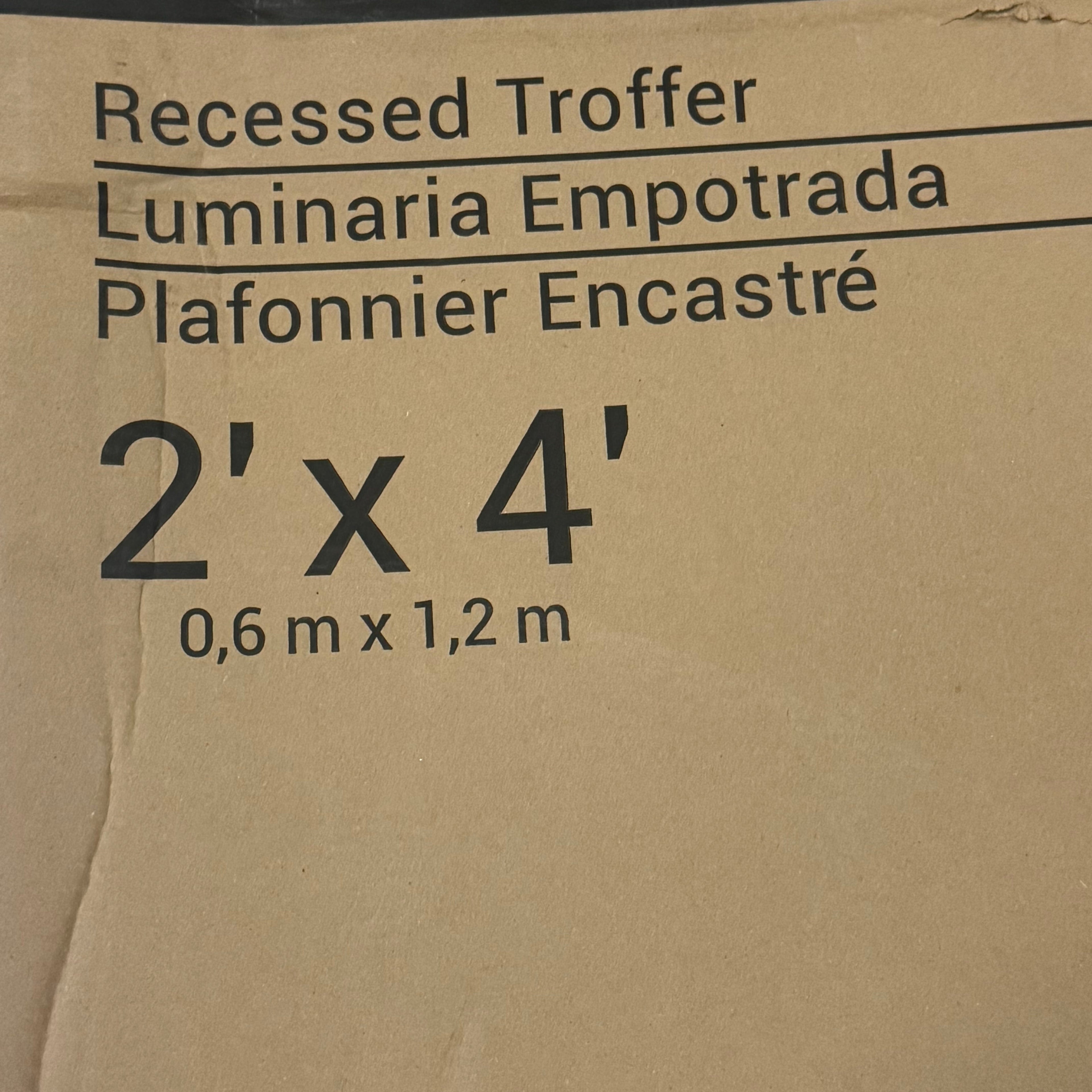 COOPER LIGHTING LED Recessed Troffer Sz 2'x4' 24CZ2-30-UNV-EL7W-L840